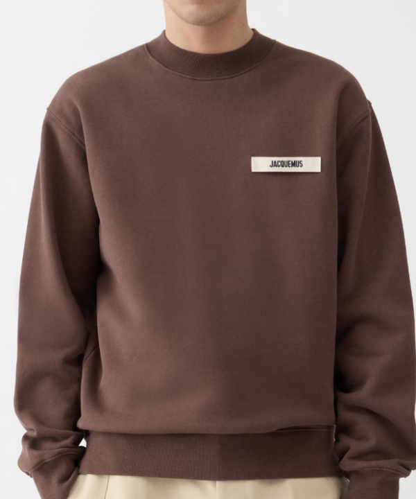 Sweat-shirt gros grain marron