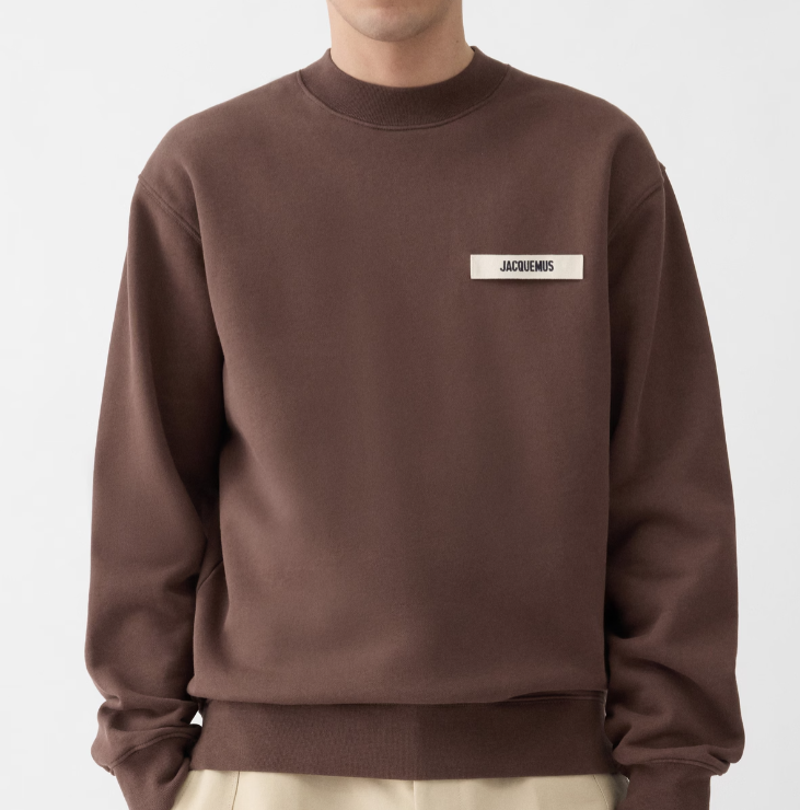 Sweat-shirt gros grain marron
